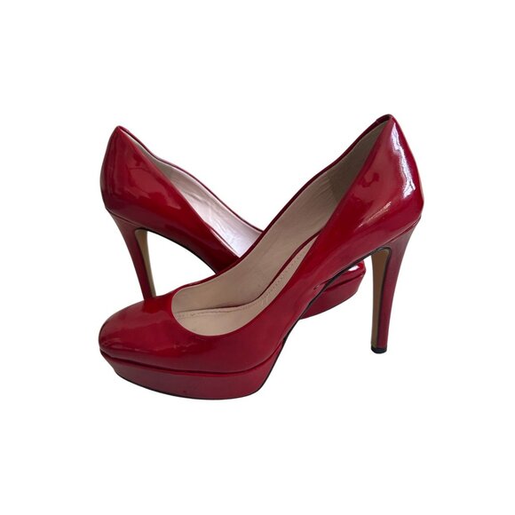 VINCE CAMUTO Red Patent Platform Heels Size 6.5 - Picture 5 of 8